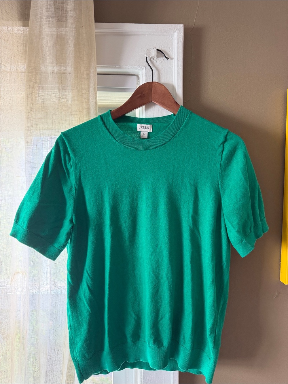 J. Crew Short-Sleeve Crewneck Tee in Bright Green